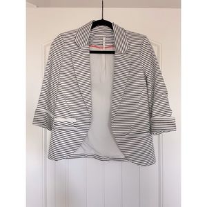 Striped sweatshirt blazer